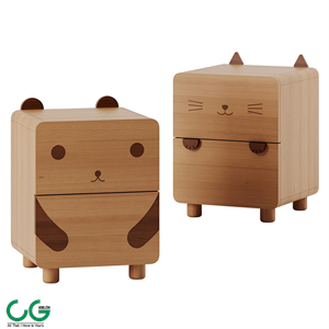 Solid Wood Nightstand For Kids by Apollo Box